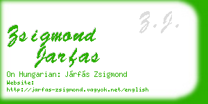 zsigmond jarfas business card